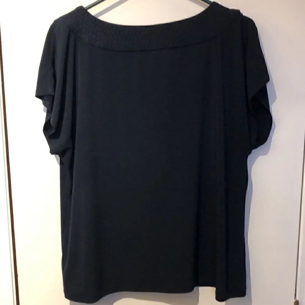 Navy poly top size L - Picture 3 of 3
